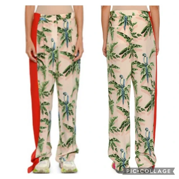 【関税込み】stella mccartney CAVALLI' PANTS Stella McCartney Tiger-Print Wide-Leg Cotton Jeans, Size 26